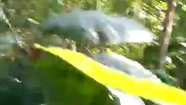Young lovers caught fucking in the outdoor by local guys