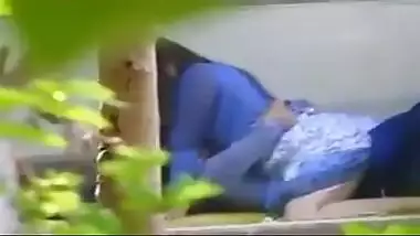 Desi dilettante college beauty enjoying passionate sex outdoors scandal