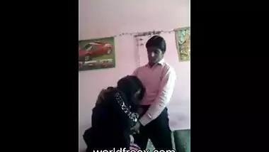 Horny wife sucking her family friend’s penis