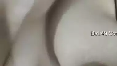 Super excited Desi woman touches tits waiting for husband's cock