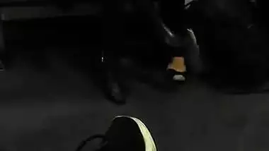 British Indian in black panty hose (Candid) WITH audio 