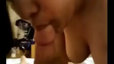 Bhabhi from Gurgaon enjoys sucking long hard dick