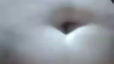 Cute chubby Indian GF lifting nighty and showing pussy