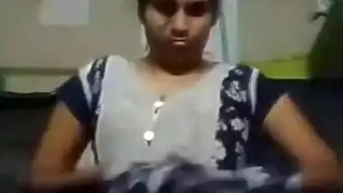 Desi collage girl dress change selfie cam video