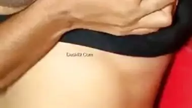 Hungry for dicks Desi MILF caresses and licks her boobs for XXX