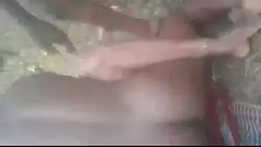 Horny Desi south indian village cheating girl hard fucked threesome jungle by in outdoor fucking sound clear audio