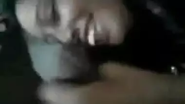 Satin aunty sucks dick