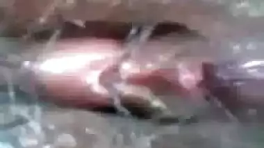 Hot N.indian Girl clean her Pussy after hard fucking with BF