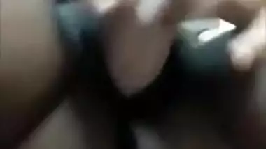 Homemade sex video of Indian woman in hijab playing with long dildo then pees