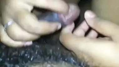 My girlfriend playing with my cock