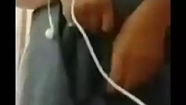 Boy is out but the camera is on so he can see Desi chick's XXX breasts