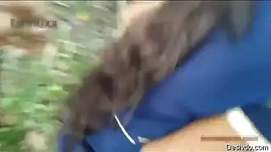 Desi cute poor village girl outdoor fucking for money