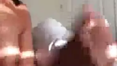 Desi girl spitting and handjob to big cock