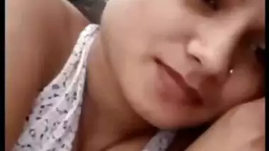 Desi video call boobs show of cute GF viral MMS