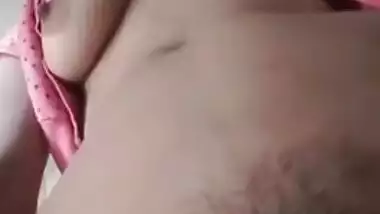 Indian female demonstrates XXX boobies and hairy pussy in a sex show