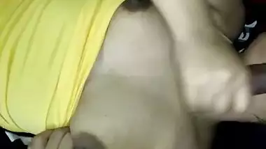 Big Boobs Wife blowing her hubby with love