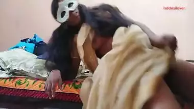 Guy groping boobs of friend wife while fucking her in doggy style