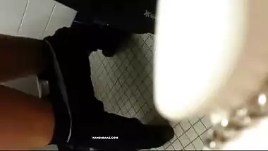 Horny pair have a fun a hardcore fuck in the college mens washroom