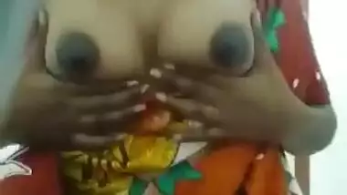 Tamil teen cute girl nighty night boob showing