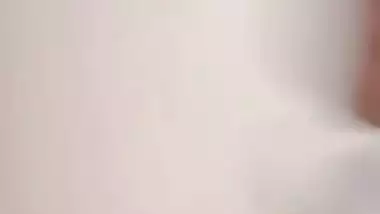 Cute smiling face girl naked on video call to lover