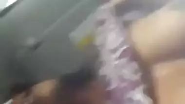 Desi college girl riding dick of lover in car viral MMS