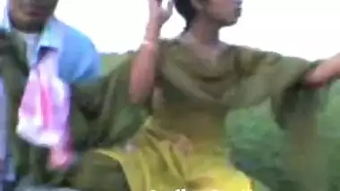 Desi college girl from UP getting her boobs pressed