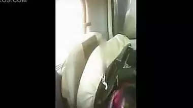 Marathi bhabhi changing her panty inside the car