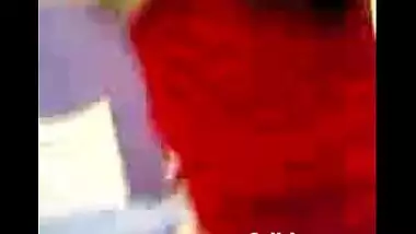 Girl moves hand over round and beautiful ass