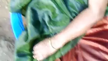 SATIN SILK SAREE AUNTY