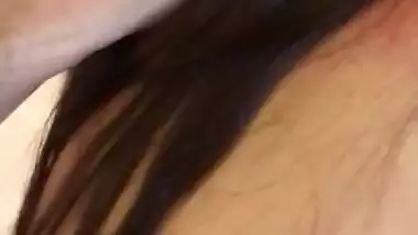 Young couple in hotel room