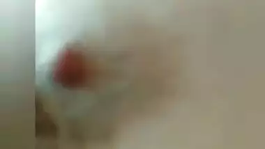 Nature endowed delectable Indian girl with juicy natural tits