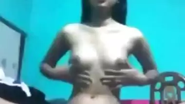 Lovely Bangla Teen Girl Strips White Bra & Panty On Cam