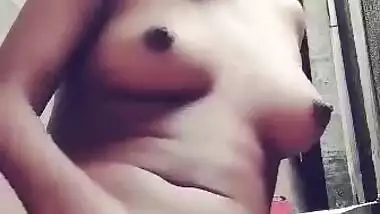 Cute Desi girl fingering and tasting pussy juice