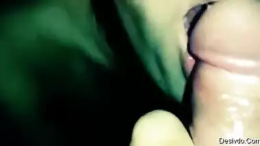 Desi young wife sucking husbands cock