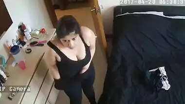 Indian Milf Mom Mature Aunty Busty Topless 2 - Hacked IP Cam