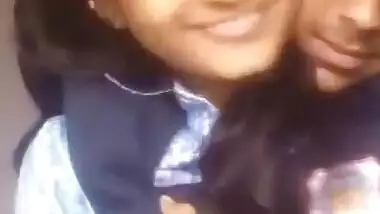 Cute couple making video ‘pressing boobs