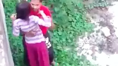 Young desi couple having a secret sex at park