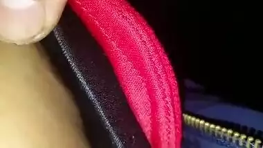 Daring desi dude recording his gf’s friend boobs with shivering hand on a road trip