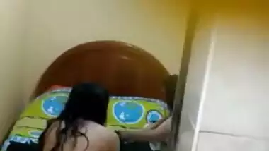 Indian babe doesn't close door changing so stepbrother films her