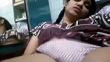 Indian Bank Employee Fingering Selfie - 6