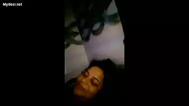 Desi super hot bhabhi in hotel enjoying with young guy boobs and nips exposed with hindi audio
