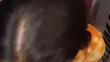 Desi salesgirl sucking dick inside the toilet