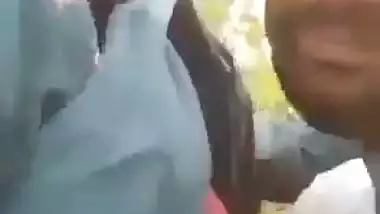 Indian lovers sex outdoors viral boob suck