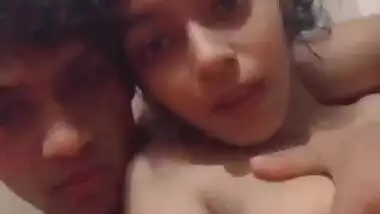 Desi Young Girl Playing With Boobs Of GF On Cam
