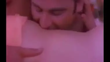 Busty Indian auntie get boobs fondled and pussy rubbed