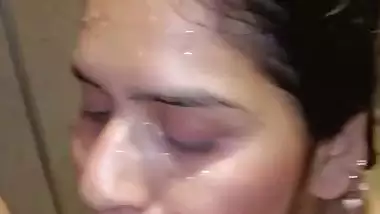 Wet nude bath and blowjob HD Indian porn couple