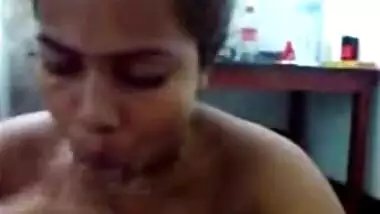 Desi indian young GF blowjob and hard riding.