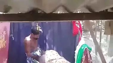 Fatty Desi XXX wife gets her pussy hard fucked outdoors MMS