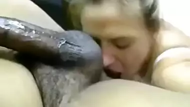 Indian guy getting Blowjob From American Angel