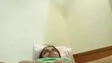 Chubby naughty Bhabhi masturbating pussy on selfie cam